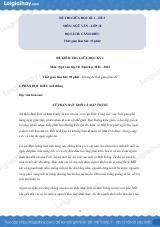 Đề thi giữa kì 1 Văn 10 Cánh diều - Đề số 5